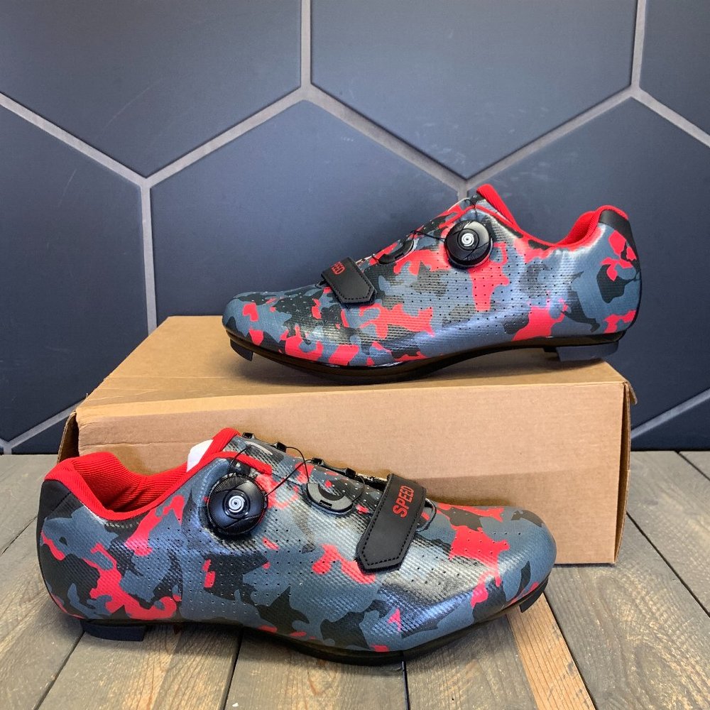 ~New W/O Box! Swisswell Speed Road Cycling Grey Red Sneakers Trainers Size 11